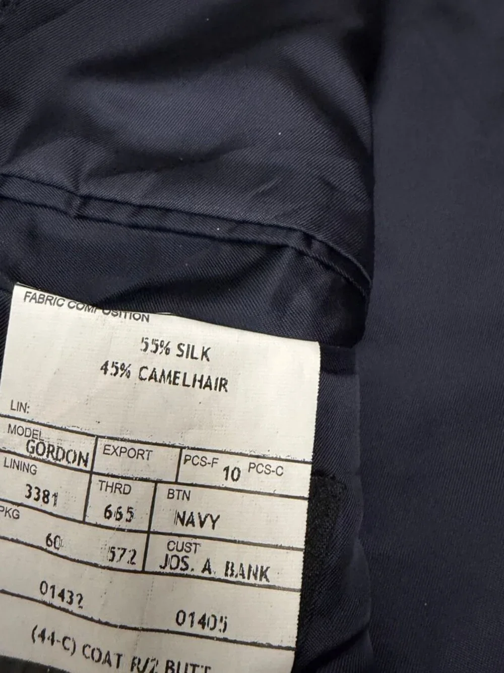 SILK & CAMELHAIR Jos A Bank Blazer Sport Coat PLAID Luxury Business Jacket 46R
